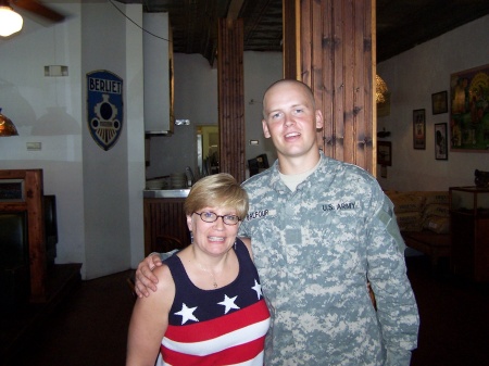 Trey and his favourite aunt - Basic Training Grad.