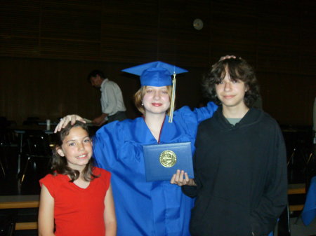 My kids at Dez's high school graduation.