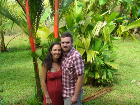 Heather and I on islands of Bocas Del Toro