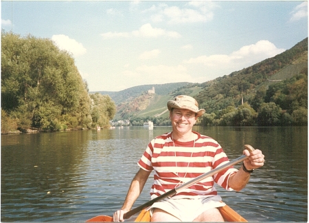 Canoeing on the Mosel River, Germany - September 1991