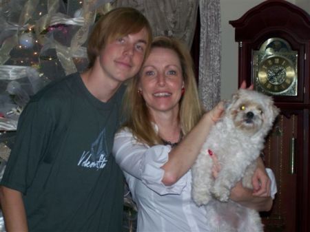 My son, dog and I Christmas 2007