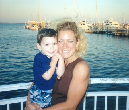 Dylan & Mommy by the Ft. Pierce Marina