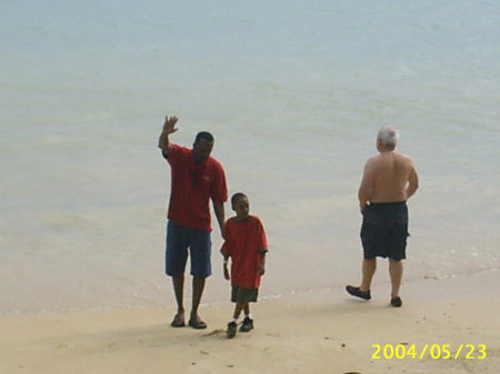 Jamaica...Dad and 'Q'