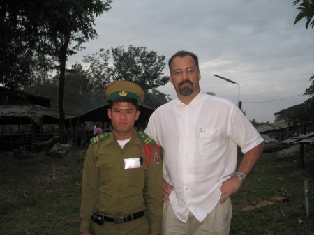 Making friends -Military Police, Laos