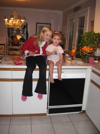 Haley & Bridgett in the kitchen