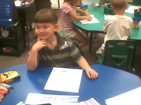 gavin first day of kindergarden