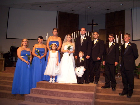 The wedding party included Kevin Ozment