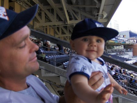 Brianna's first Padre game