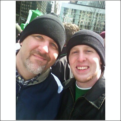 My Son and I in NYC Saint Patricks Day