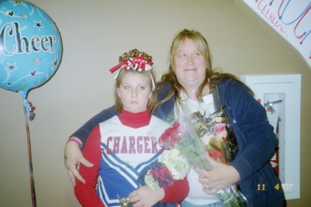 stephanie and mom cheerleading 2007