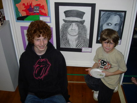 Harry and Wayne at district art show.