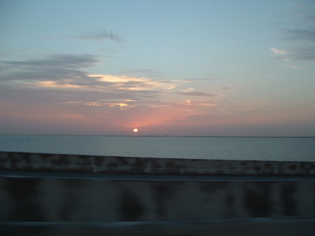 sunrise over the sunshine skyway