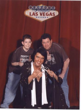 My husband and son and Elvis