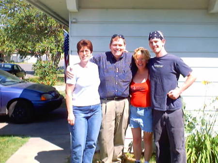 My sister, Carole, Me, my sister, Cyndi, and my nephew, Dan