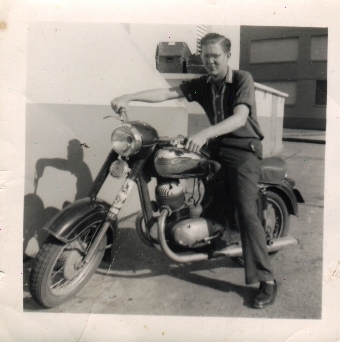 Me on my Jawa - 1959