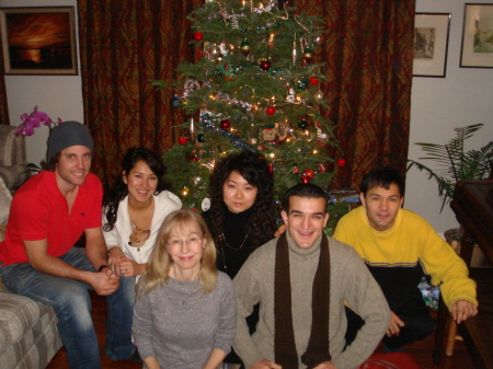 Christmas with my two children, daughter's boyfriend and friends.