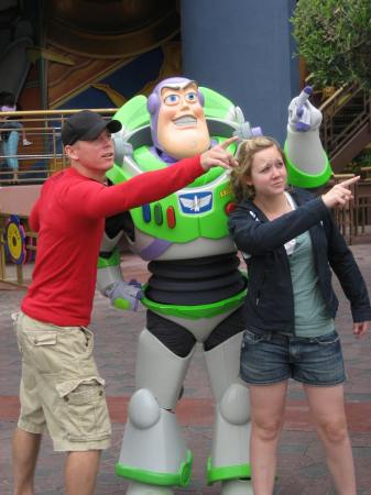 Aaron, Ariel and Buzz at Disneyland