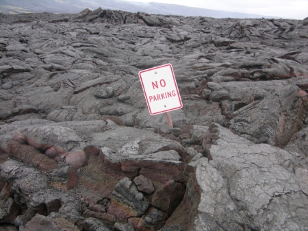 no parking in lava