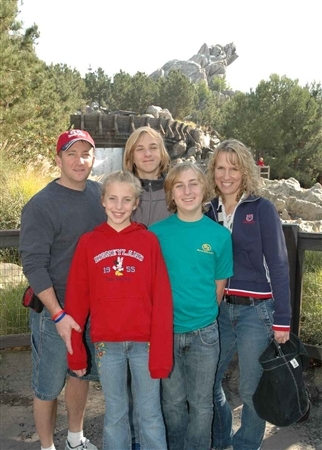The Smith family at Disneyland.