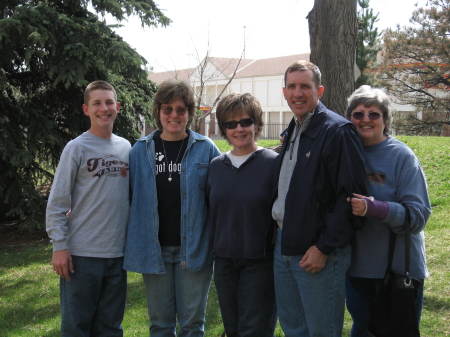 my nephew sean michael, sister kelly, me, brother brett, and mother