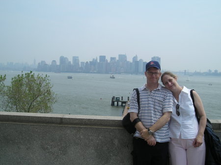 Chris and I at the Statue of Liberty