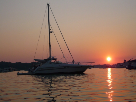 4th of july sunset on Eddy Bay