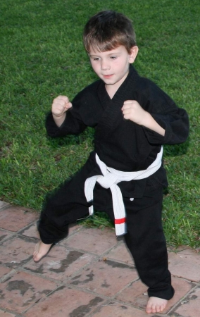 My little "Karate Kid"....Harrison