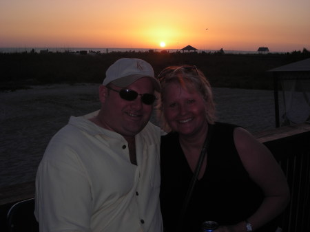 Michael & I enjoying the Florida sunset