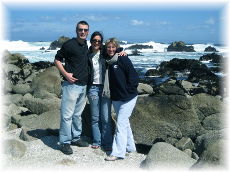 Tim, Hannah and I at the ocean.