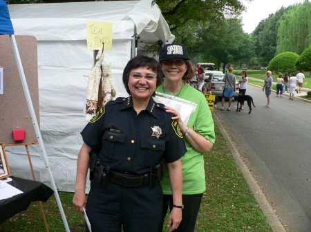 Judy with Lupe Valdez, Dallas County Sheriff