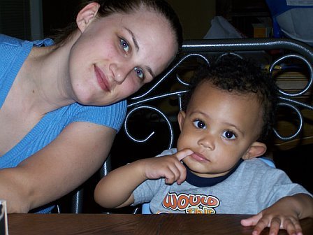 Niece Katrina with her son Tavion