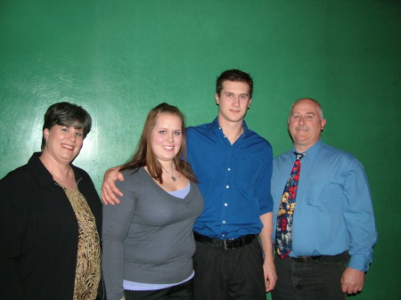 Roxanne and family-Darcy, Daniel, and Mike
