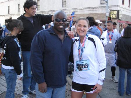 carrie and morgan atter the austin marathon