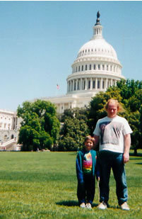 My son and my husband in DC