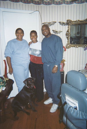 niece Tenesia,Husband Willie,Dog Coco