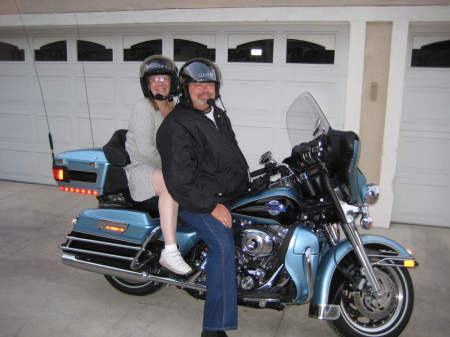 My wife and I on our new Harley