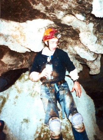 steve after a good day of caving