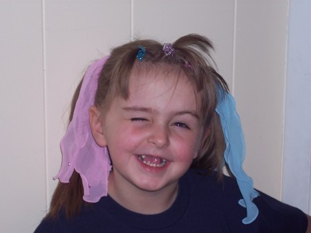 My daughter Sara on Crazy Hair Day