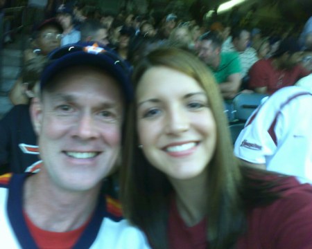 At the game with my daughter....priceless !