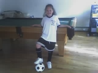 melissa-getting ready for soccer game