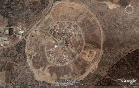 View from space of our village in Israel
