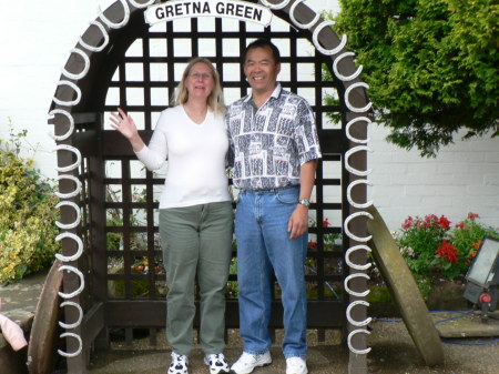 Ellery and I at Gretna Green, Scotland