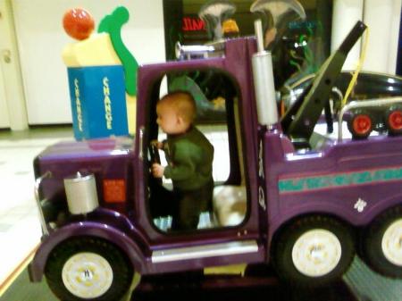 Driving a tow truck like grandpa