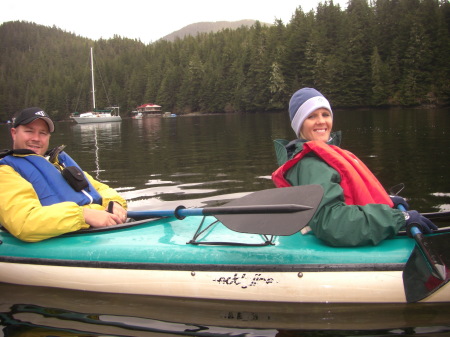 Peter and I kayaking in Sitka