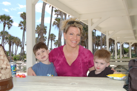 My wife, Lori, and the boys in Florida
