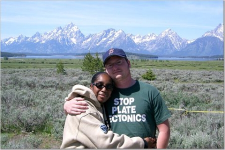 me and my husband in Wyoming