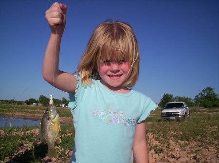 " Look mom and dad I caught one"