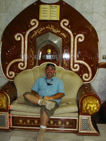 Saddam's chair at the Al Faw Palace Baghdad