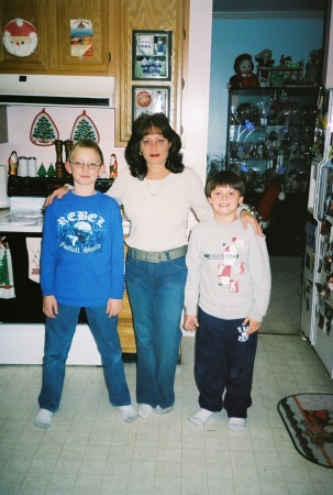 Zack, Mommy and Anthony at x-mas