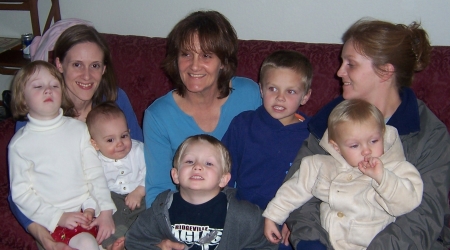 Me, Charlotte, Stacie & 5 grandkids